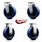 Service Caster 6 Inch Solid Polyurethane Caster Set with Roller Bearings 2 Swivel 2 Rigid SCC-20S620-SPUR-2-R-2 - alternate 1